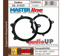 SUPPORTI ALTOPARLANTI diam 130 mm RENAULT TWINGO 2007 IN POI ADATTATORI ANTER.