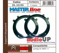 SUPPORTI ALTOPARLANTI DIAM. 165 mm FIAT SCUDO DAL 2007 AL 2012. COPPIA ANTERIORI
