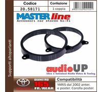 SUPPORTI ALTOPARLANTI DIAM. 165 mm COROLLA 2002 IN POI COPPIA PORTE POSTERIORI.