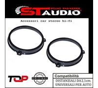 SUPPORTI ALTOPARLANTI DIAM. 165 mm FIAT PANDA DAL 2003 AL 2010 COPPIA INIVERSALI
