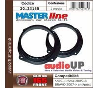Coppia adattatori Altoparlanti Masterline 165 mm Fit FIAT Stilo Front Rear