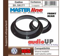 SUPPORTI ALTOPARLANTI DIAM 165 mm SKODA OCTAVIA DAL 2005 IN POI COPPIA ANTERIORI