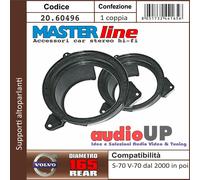 SUPPORTI ALTOPARLANTI DIAM. 165 mm VOLVO V70 DAL 2000 COPPIA PORTE POSTERIORI