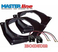 SUPPORTI ALTOPARLANTI POSTERIORI 130MM PER CITROEN C3 2002 AL 2005 + CONNETTORI