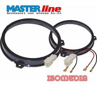 SUPPORTI ALTOPARLANTI POSTERIORI 165MM FIAT PANDA 2003 A 2011 + CONNETTORI CASSE