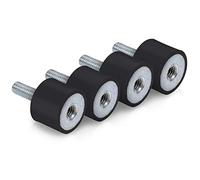 Supporti ammortizzatori in gomma Set di 4 supporti isolanti in gomma con perni M6 anti vibrazione Silentblock per barca auto