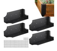 Supporti Angolari Per Aiuole Rialzate - Rinforzo In Acciaio Resistente,4 Pezzi Rinforzi per Aiuole da Giardino Resistenti con 64 Viti - Per Cassoni Da Fiori 5x30 Cm E Mobili Da Giardino