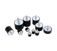 Supporti antivibranti in gomma 2 pezzi M3 M4 M5 M6 M8 M10 M12 ammortizzatore in gomma tipo VE vite a testa singola poggiapiedi rotondo(D60xH35- M12x37 (mm))