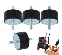 Supporti Antivibranti in Gomma | Doppio perno Antivibrante 4 Pezzi | Accessori per Compressore Parti Ammortizzatore per Pompe Generatori Motore