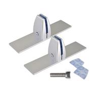 Supporti bassi - Supporto TV | soprte per TV con molla | Accessorio resistente in 2 pezzi con clip regolabili | Supporto base in metallo per camino | Basi in vetro invernale,