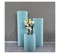 Supporti cilindrici pieghevoli, Foldable Cardboard Columns With Acrylic Plate, Blue, 30-40cm Diameter, Pack Of 3/4/5(Blue-diameter 40cm,A)