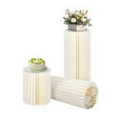 Supporti cilindrici pieghevoli, Foldable Cardboard Cylinder Pedestal Stand White 30-40cm Diameter 20-120cm Height(Diameter 30cm,A)
