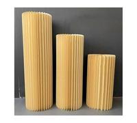 Supporti cilindrici pieghevoli, Foldable Cardboard Display Columns With Acrylic Disc Multicolor 30cm Pack Of 3-5(Champagne,3pcs)