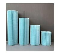 Supporti cilindrici pieghevoli, Foldable Cardboard Display Columns With Acrylic Disc Multicolor 30cm Pack Of 3-5(Blue,4pcs)
