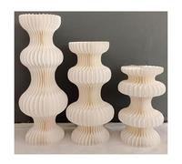 Supporti cilindrici pieghevoli, Foldable Cardboard Stand For Wedding With Acrylic Disc 3 Pcs Red, Beige Multiple Sizes(Beige,A)