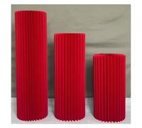 Supporti cilindrici pieghevoli, Foldable Paper Columns Pedestal Display Stands White Multiple Sizes 3 pcs(Diameter 40cm,B)