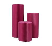 Supporti cilindrici pieghevoli, Wedding Foldable Paper Column Stands With Acrylic Disc Red 20-100cm Pack Of 5(Red-diameter 40cm,A)