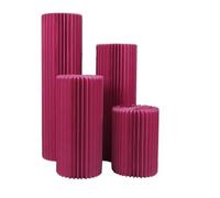 Supporti cilindrici pieghevoli, Wedding Foldable Paper Column Stands With Acrylic Disc Red 20-100cm Pack Of 5(Red-diameter 30cm,C)