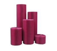 Supporti cilindrici pieghevoli, Wedding Foldable Paper Column Stands With Acrylic Disc Red 20-100cm Pack Of 5(Red-diameter 30cm,D)