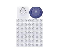 Supporti da parete in PVC trasparente, 57 x 57,6 mm, confezione da 20 o 50 | I ganci trasparenti quasi invisibili consentono ai tuoi piatti decorativi e alle opere d'arte di assumere qualsiasi parete.