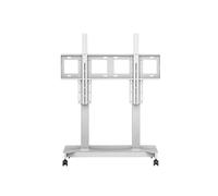 Supporti Da Pavimento for TV Motorizzati Bianchi Con Ruote In Lega Resistenti for Ascensore TV Mobile Elettrico Da 100 Pollici Con Carico Su Rotelle 100 Kg