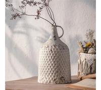 Supporti Decorativi sospesi vasi per Fiori in Metallo Vintage centrotavola con Texture Anticata rustici Soggiorno Tavolo Camino Ingresso libreria Cucina Camera da Letto(A)