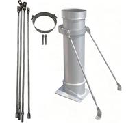 Supporti for camino in acciaio inossidabile, staffa da parete for stufa a legna, kit di supporto for tubi della stufa, staffe for tetto, adatti a tubi(7 7/16 inch(189mm) Dia)