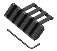 Supporti for guida offset Picatinny, 5 slot Adattatore a basso profilo in alluminio for montaggio su guida Picatinny Weaver con offset di 45 gradi for ottica con mirino laser for torcia (5 slot - 2 pa