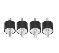 Supporti in gomma per bobine Supporti in gomma vibrante for boccole M6 4 pezzi Nero Argento Dimensioni multiple(20x20 M6x18)