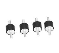Supporti in gomma per bobine Supporti in gomma vibrante for boccole M6 4 pezzi Nero Argento Dimensioni multiple(20x15 M6x18)