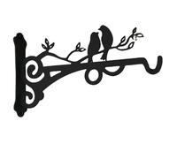 Supporti in metallo da parete - Ganglio Black Metal, resistente supporto anti-corrosione | Elemento decorativo per lanterne sospese, fioriera sospesa utilizzare balcone terrazza giardino portico