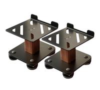 Supporti isolanti per altoparlanti da tavolo, supporto universale per monitor con cuscinetti ammortizzanti, perfetti per uso in studio e home theater, colonne di supporto in noce, 1 paio