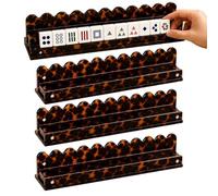 Supporti Mahjong Con Spintori 4 Pezzi Supporto Antiscivolo Con Spingitori | Portatessere Mahjong Smerlati Acrilici Per Casa Viaggio Tavolo Feste Ed Attività All'Aperto Scrivania