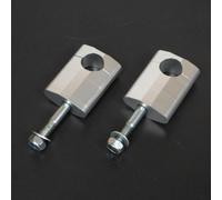 Supporti Manubrio senza barra Ø 28,6mm Kit 2 pezzi H 80mm Silver Riser moto