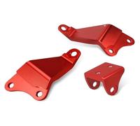 Supporti motore in alluminio for Yamaha Raptor 700 for modelli YFM700R 2008-2024, sostituzione for 1S3-21316-10-00 for supporti motore ATV(Red)