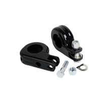 Supporti pedane e pedane compatibili con il montaggio sulla barra della moto(Black)