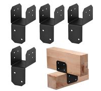 Supporti per 4x4 Legno - 4 Pezzi Connettore Paletto Trave Aggancio Tetto - Rinforzo per Carichi Pesanti per Travi ad Alta Resistenza per Patio Carport Giardino Gazebo Recinto
