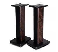 Supporti per altoparlanti in legno, 1 paio di supporti da pavimento per libreria HIFI per computer e altoparlanti home theater, elegante finitura marrone, 15 cm per una qualità del suono ottimale