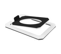 Supporti per altoparlanti per computer e PC, con imbottitura in schiuma per uso desktop, solida struttura in metallo che stabilizza e inclina gli altoparlanti per un suono più chiaro (bianco)