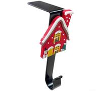 Supporti per calze a forma di L, altezza 14 cm, per caminetti spessi | Struttura resistente, nessun chiodo necessario, il cuscinetto in silicone protegge i mobili, si adatta a caminetti spessi