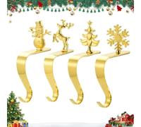 Supporti per calze di Natale, ganci in metallo per appendere il caminetto, per Natale, decorazioni per feste in famiglia