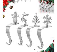 Supporti per calze di Natale, ganci in metallo per appendere il caminetto, per Natale, decorazioni per feste in famiglia