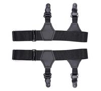 Supporti per camicie, reggicalze per camicie, bre Calza for reggicalze da uomo nera con doppia clip, clip for calza antiscivolo, clip in plastica