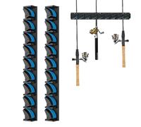 Supporti per canna da pesca per garage, supporto per canna da pesca, 2 x organizer da parete per canna da pesca, supporto per canna da pesca, supporto per palo da pesca verticale può contenere fino a