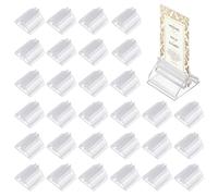 Supporti per Carte in Plastica Trasparenti 30 Pezzi Porta Etichette Porta Carte da Gioco da Tavolo Supporto per Carte Triangolare per Foto, Visualizzazione di Immagini, Ricevimenti di Nozze, Menù
