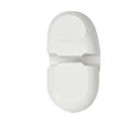 Supporti per cavi, avvolgicavo di rete, clip per la gestione dei cavi in silicone, avvolgicavo USB multifunzione (2 fori, bianco)