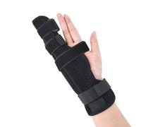 Supporti per Dita Traspirante Tutore per Mano Dita Rotte Supporto Stecca Dito, Tutore Pollice Destro e Sinistro, Supporto per Mignolo Regolabile per Artrite Tendinite Distorsioni Frattura (L)