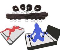 Supporti per gambe aperte per sistemi di fissaggio sotto il letto, adatti per la maggior parte delle dimensioni del letto, polsini regolabili