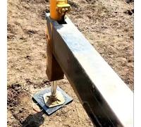 supporti per gambe, piastre cric spesse 1,2 2 3 4 pollici per roulotte, nere per la regolazione del livello di roulotte, pesanti piastre di carrello di atterraggio per carrelli relitti (60 x 60 x 8 cm