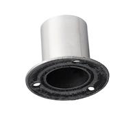 Supporti per guida armadio in acciaio inossidabile, 2 pezzi, staffa a flangia per asta armadio da 19-32 mm, fissaggio alla fine della presa, antiruggine, resistente, per camera da letto, bagno, cucina